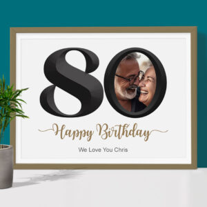 80th birthday gift design collage 2
