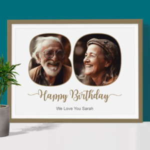 80th birthday gift design collage