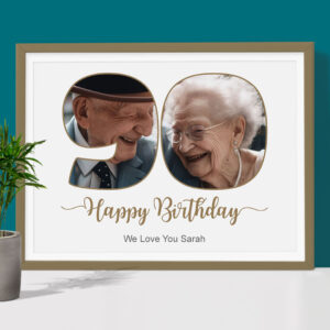 90th birthday gift design collage