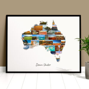 australia shaped photo collage