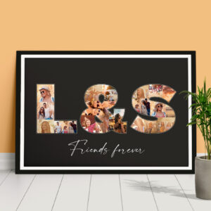 bff collage with initials