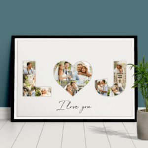 love photo collage letters