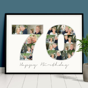 photo gift 70th birthday collage