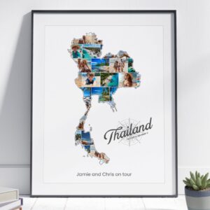 thailand shaped photo collage
