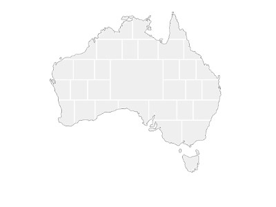 Collage Template in shape of a Australia-Map