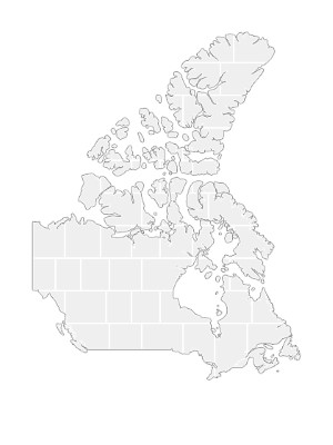 Collage Template in shape of a Canada-Map