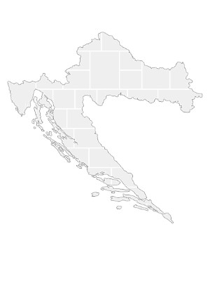 Collage Template in shape of a Croatia-Map