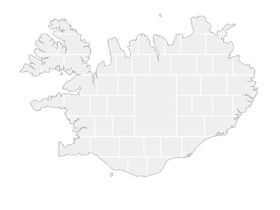 Collage Template in shape of a Iceland-Map