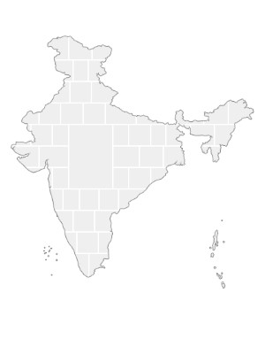 Collage Template in shape of a India-Map