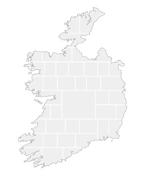 Collage Template in shape of a Ireland-Map