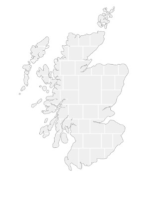 Collage Template in shape of a Scotland-Map