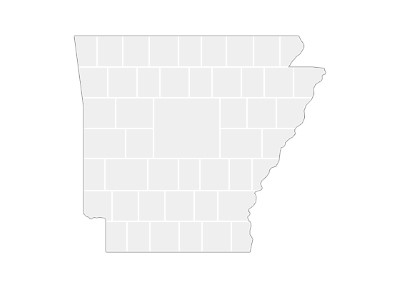Collage Template in shape of a Arkansas-Map