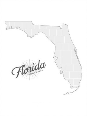 Collage Template in shape of a Florida-Map