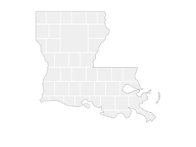 Collage Template in shape of a Louisiana-Map