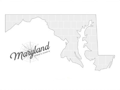 Collage Template in shape of a Maryland-Map