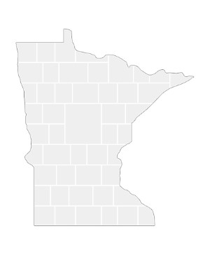 Collage Template in shape of a Minnesota-Map