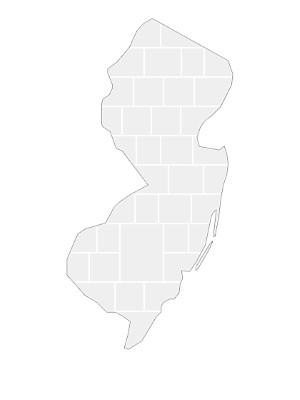 Collage Template in shape of a New Jersey-Map