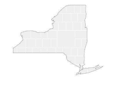 Collage Template in shape of a New York-Map