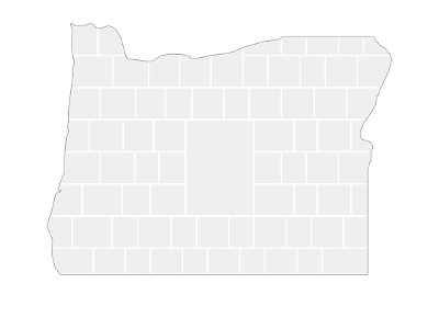 Collage Template in shape of a Oregon-Map