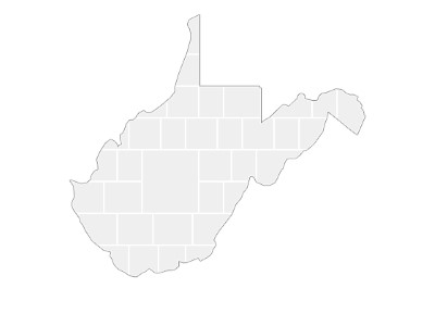 Collage Template in shape of a West Virginia-Map
