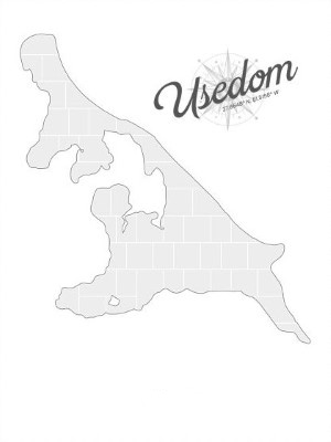 Collage Template in shape of a Usedom-Map