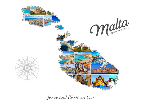 Malta-Collage filled with own photos