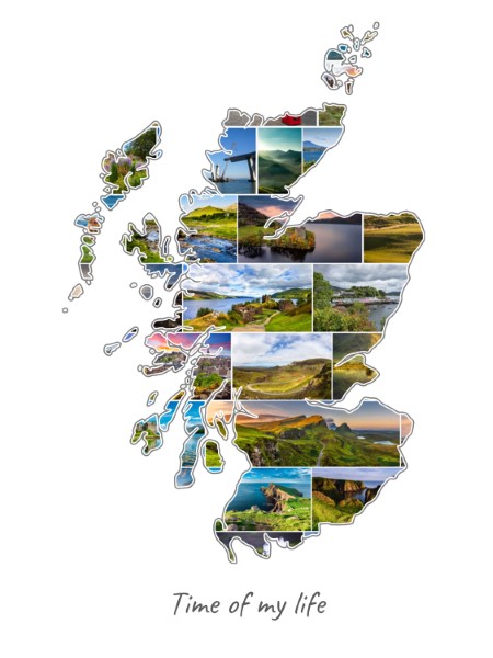 Scotland-Collage filled with own photos