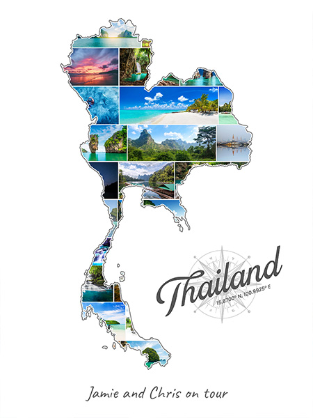 Thailand-Collage filled with own photos