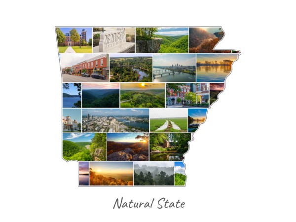 Arkansas-Collage filled with own photos