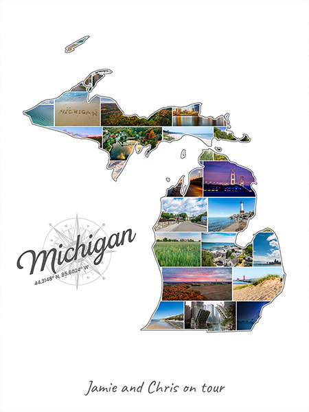 Michigan-Collage filled with own photos