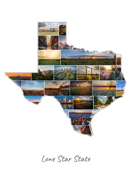 Texas-Collage filled with own photos