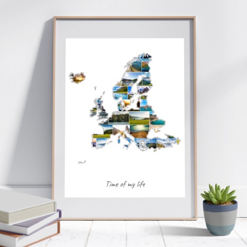 The Europe-Collage can be customised